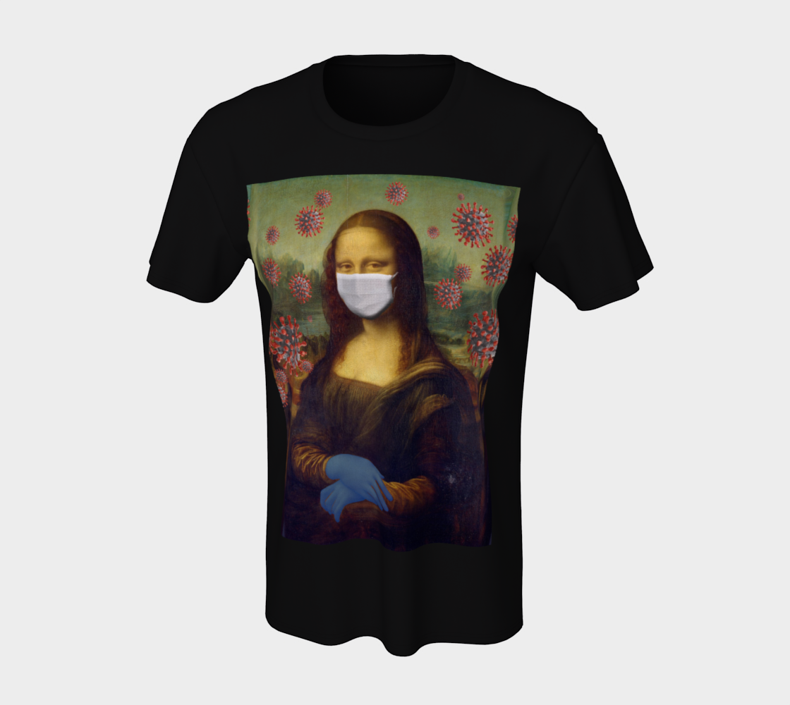 Mona Lisa Coronavirus Virus Protection Measure Unisex T-Shirt, AOWSGD preview #7