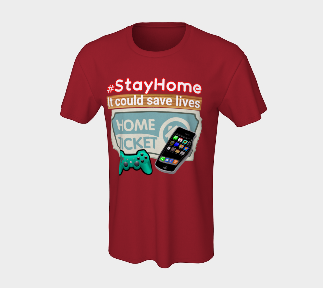 Home Ticket to Stay Home to Save Lives Coronavirus Unisex T-Shirt, AOWSGD preview #7
