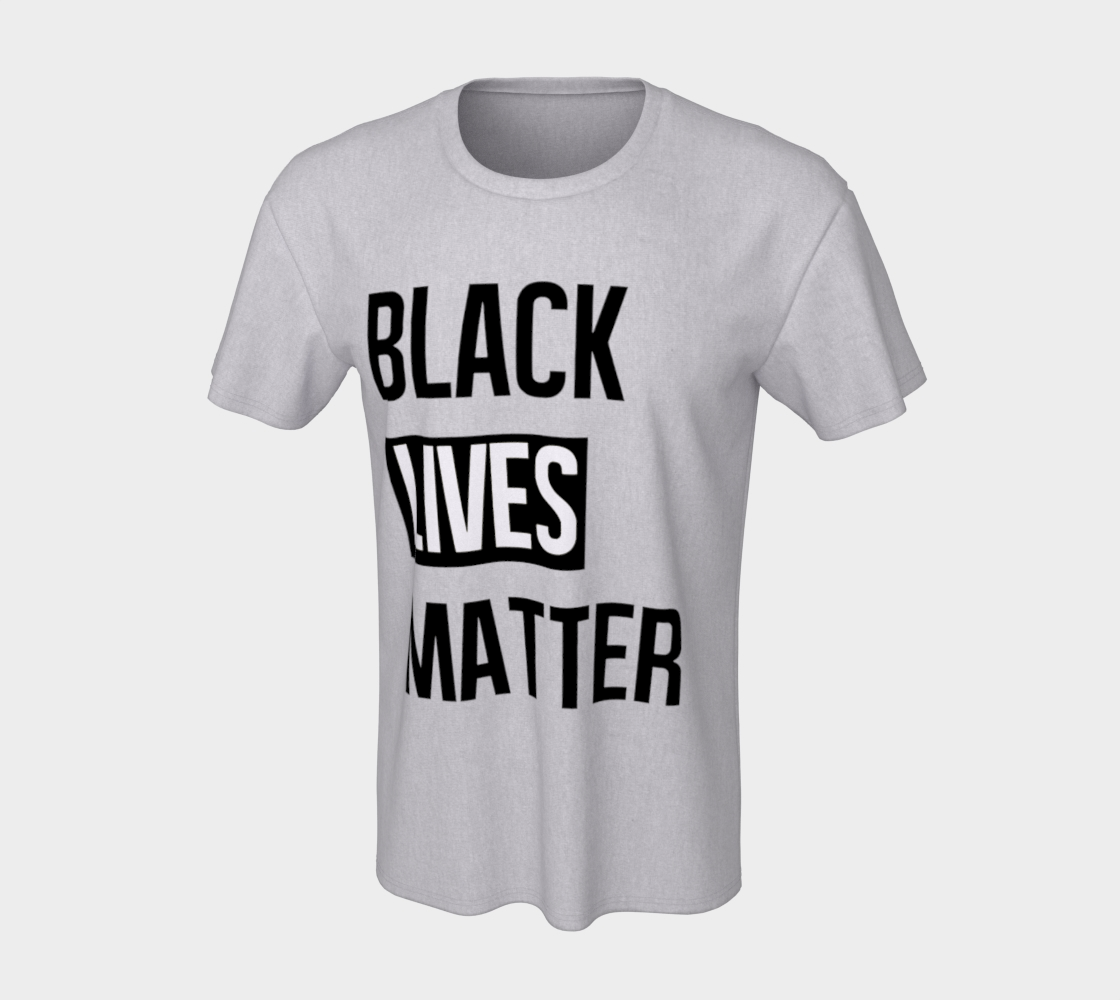 Black Lives Matter Bold BLM Typography Unisex T-Shirt, AOWSGD preview #7