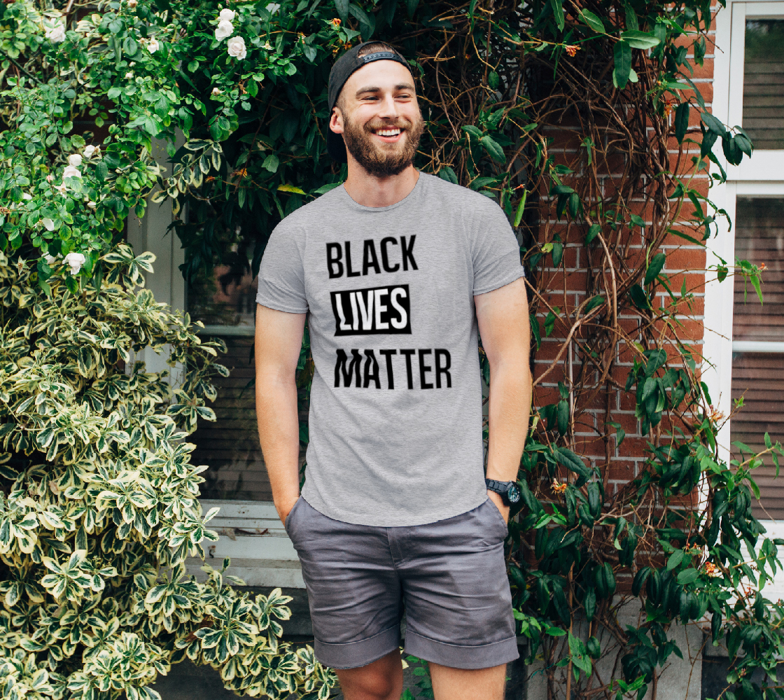 Black Lives Matter Bold BLM Typography Unisex T-Shirt, AOWSGD preview #1
