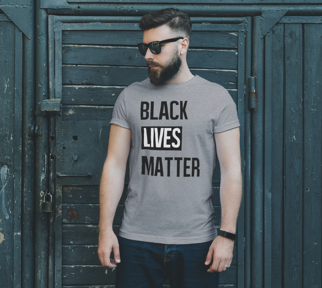 Black Lives Matter Bold BLM Typography Unisex T-Shirt, AOWSGD preview #2