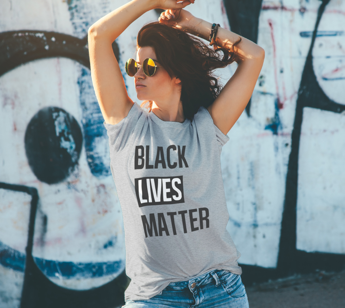 Black Lives Matter Bold BLM Typography Unisex T-Shirt, AOWSGD preview #4