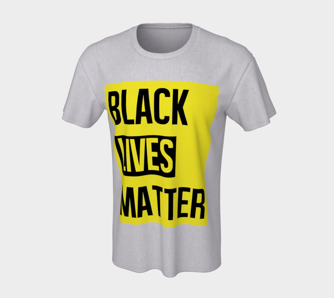 Black Lives Matter Bold Quote Yellow Background Men's T-Shirt, AWSDG preview #7
