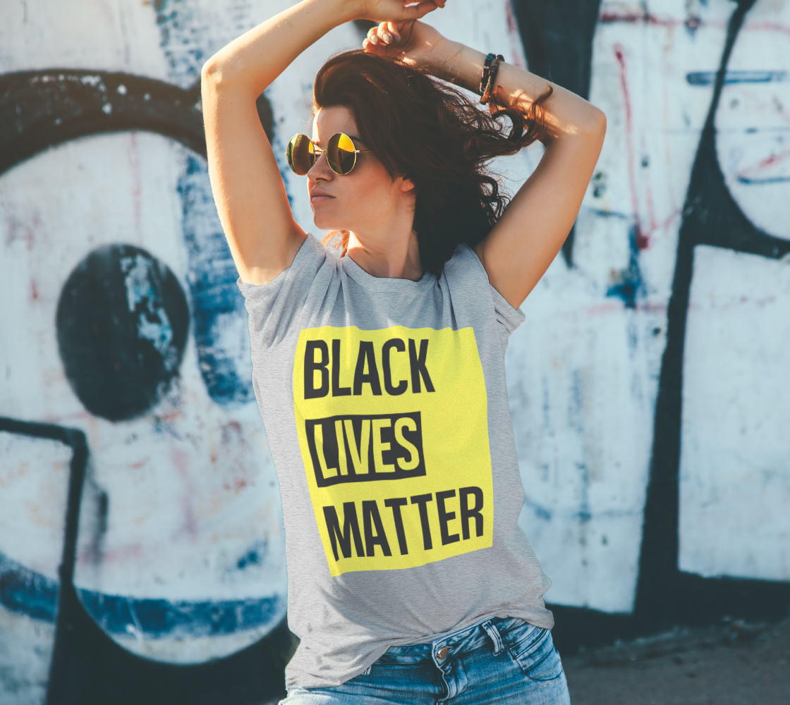 Black Lives Matter Bold Quote Yellow Background Men's T-Shirt, AWSDG preview #4