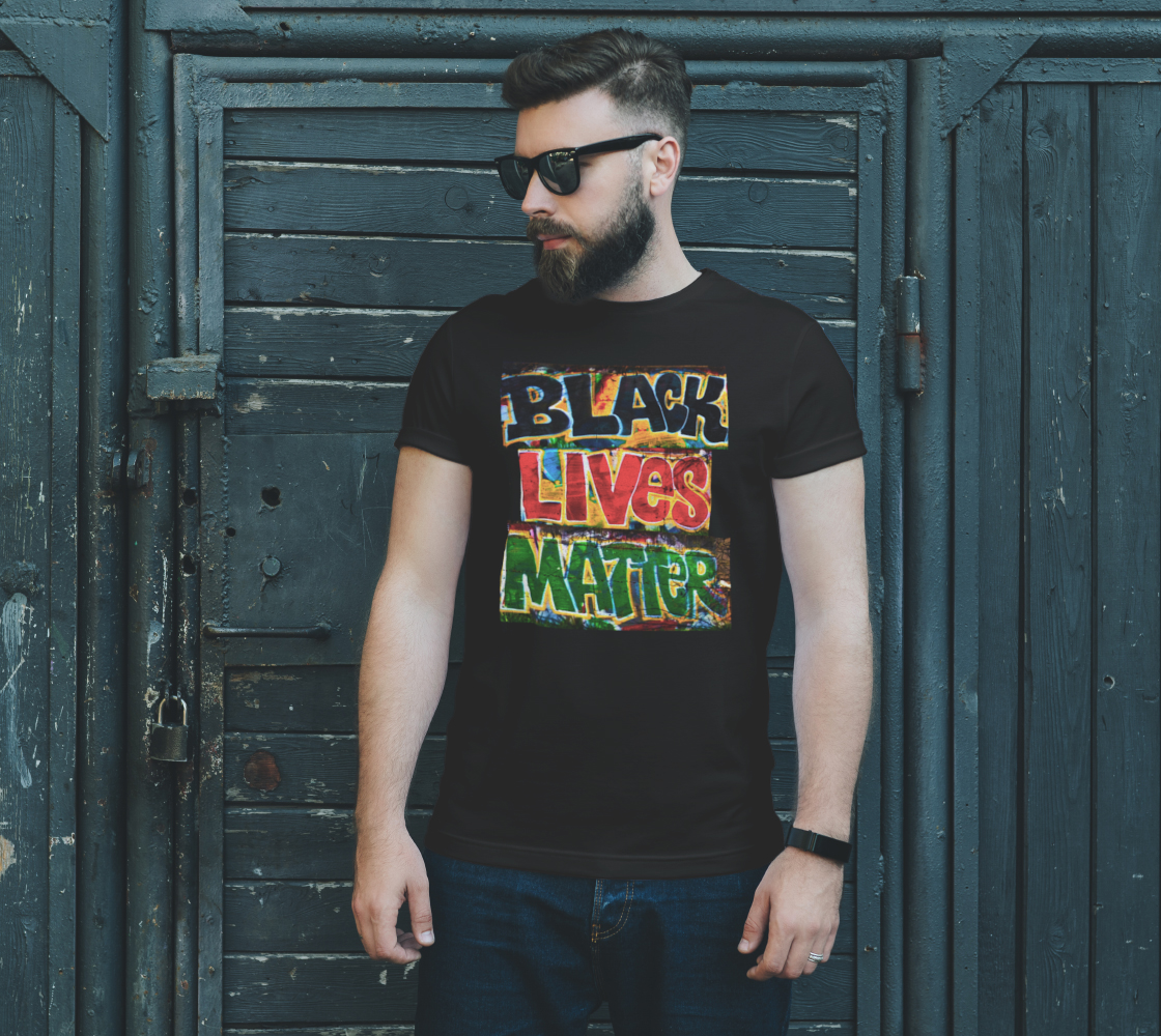 Black Lives Matter Graffiti Wall Unisex T-Shirt, AOWSGD preview #2