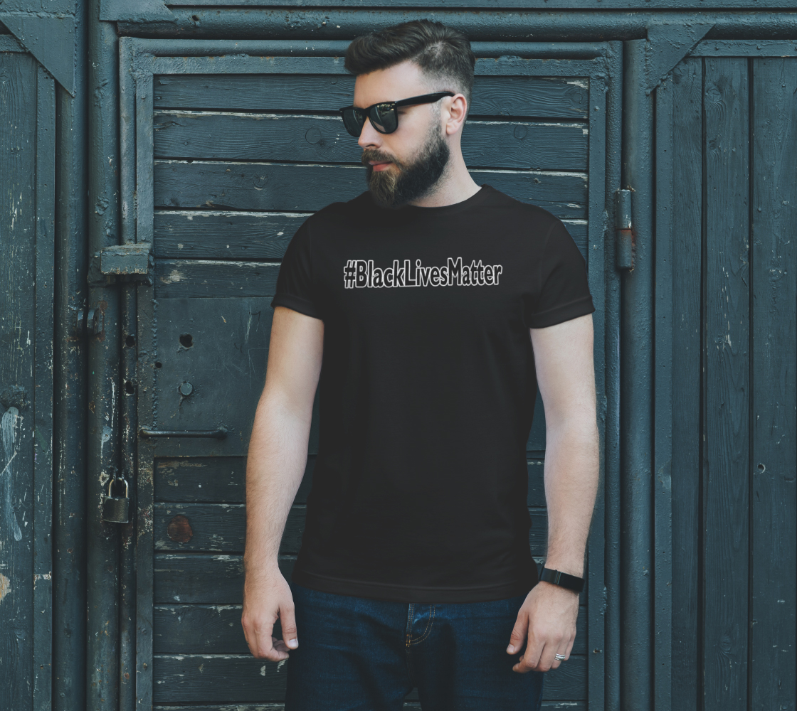 Black Lives Matter Hashtag #BlackLivesMatter BLM Unisex T-Shirt, AOWSGD preview #2