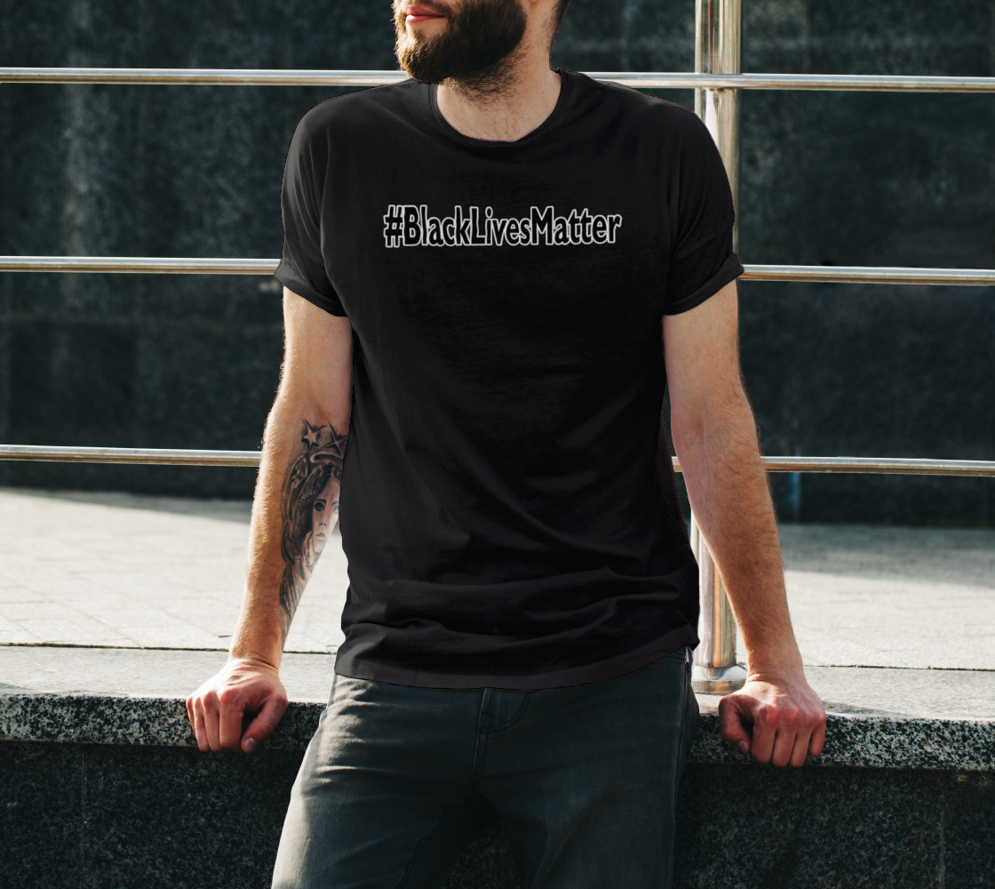 Black Lives Matter Hashtag #BlackLivesMatter BLM Unisex T-Shirt, AOWSGD preview #3