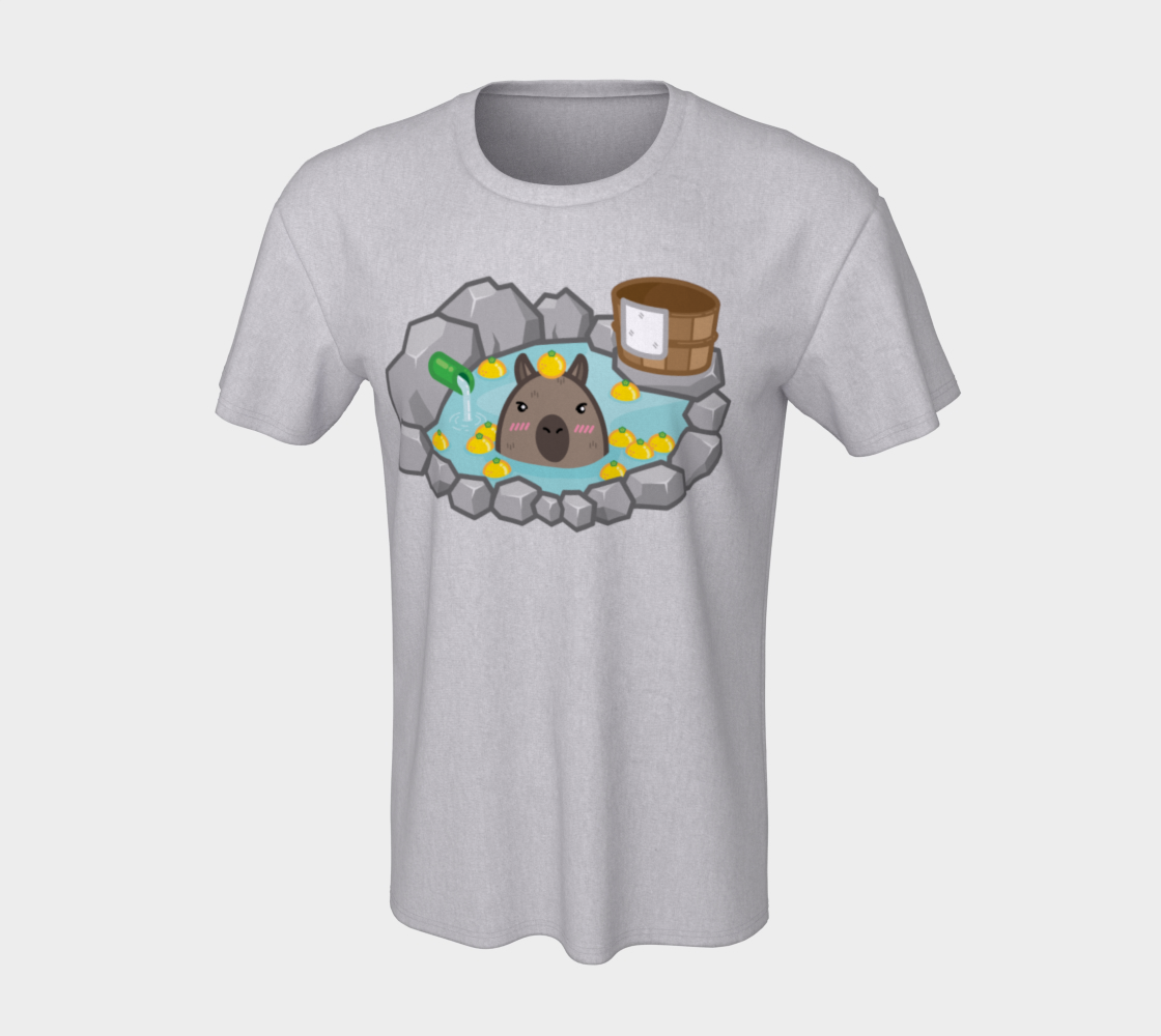 Capybara in Yuzu Onsen Unisex T-Shirt preview #7