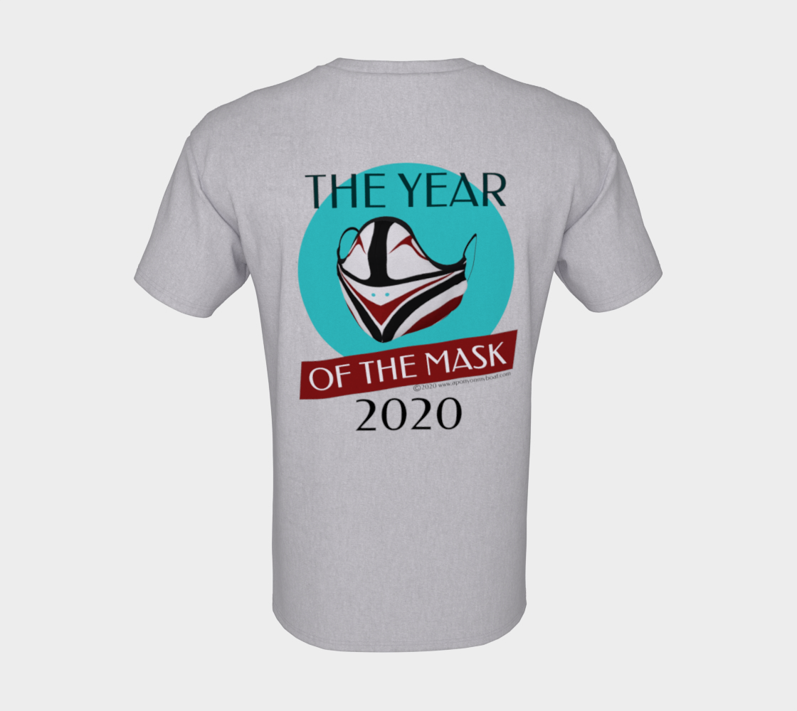 The Year of The Mask T Northwest Native Art - Pocket Logo & Back Heather preview #8