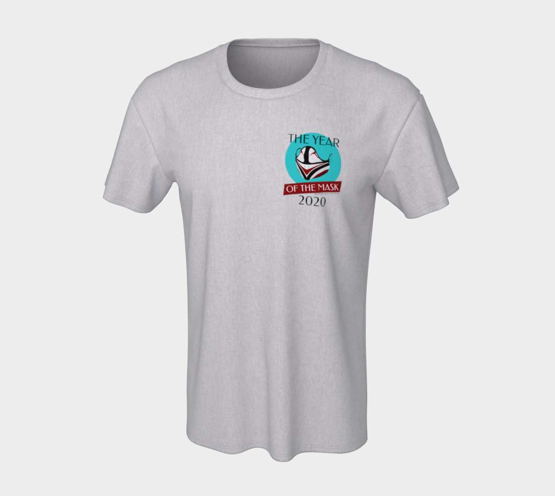 The Year of The Mask T Northwest Native Art - Pocket Logo & Back Heather preview #7