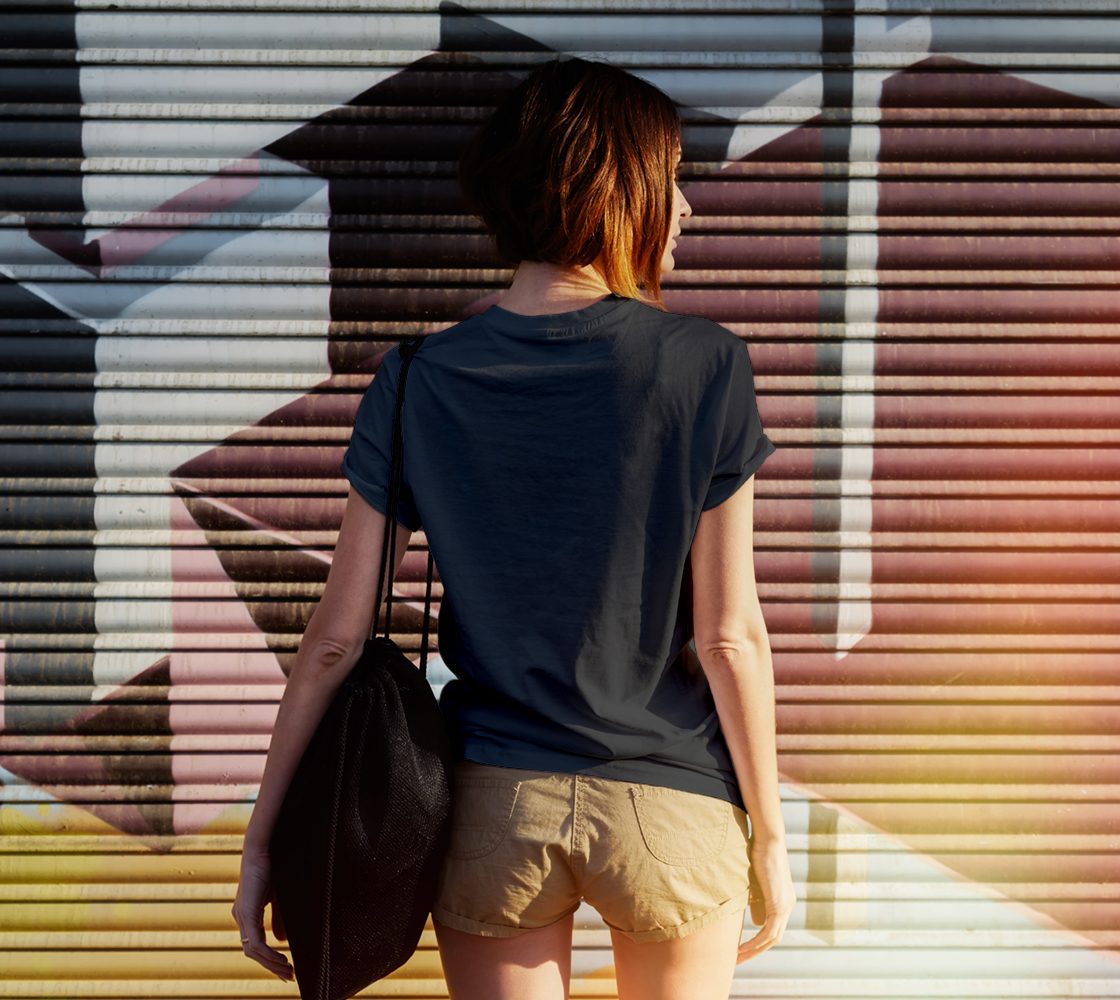 Shop Small - dark unisex tee, white lettering (sample: grey) preview #6