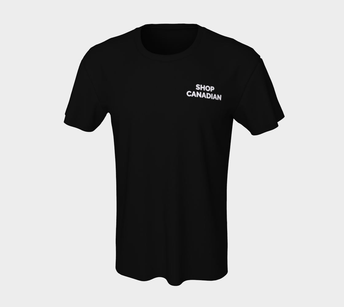 Shop Canadian - dark unisex tee, white text (sample: black) preview #7
