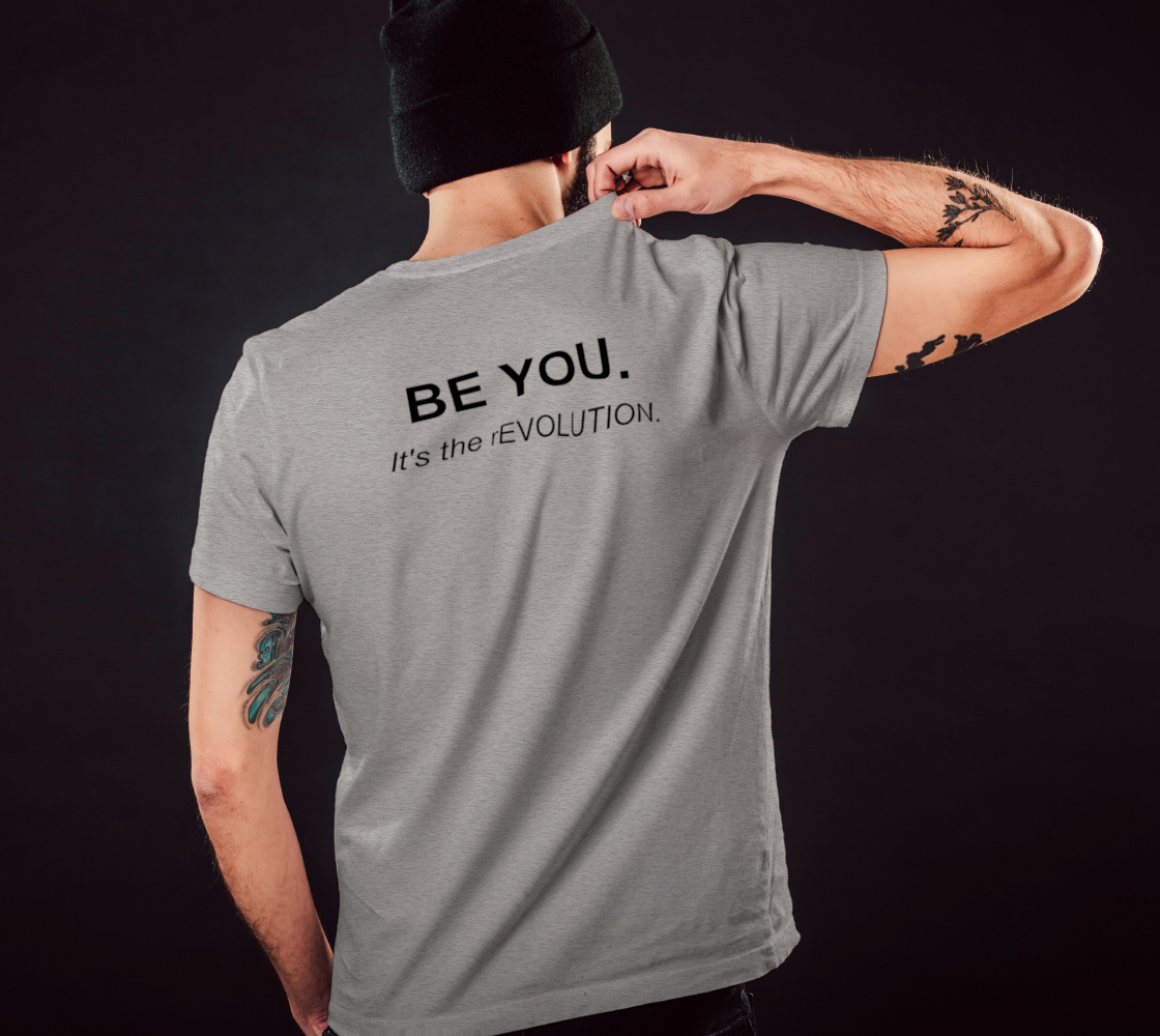 IT'S YOUR LIFE/BE YOU Unisex Tee (Black print) preview #5