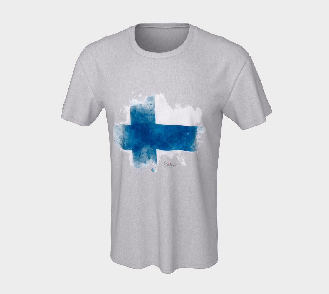 Finnish Flag Grunge Unisex Tee preview #7