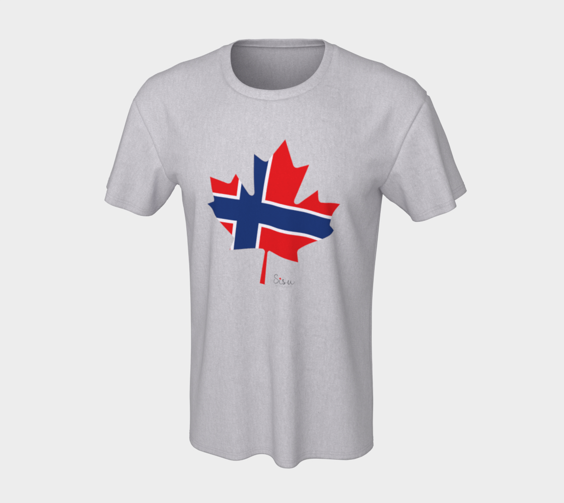 Norwegian Flag on Maple Leaf preview #7