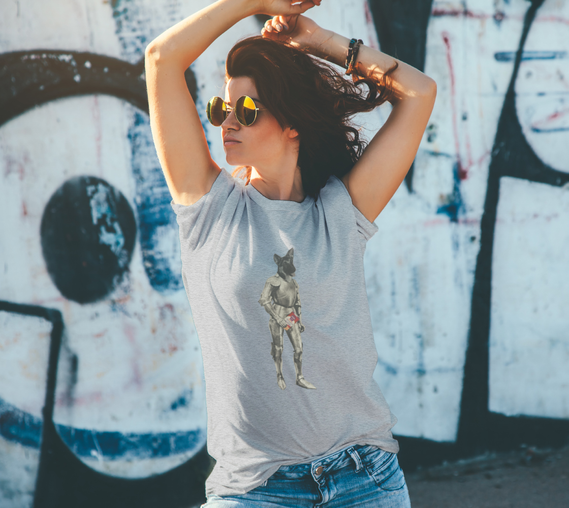 Dog Knight unisex-tee by Nadina Tandy preview #4