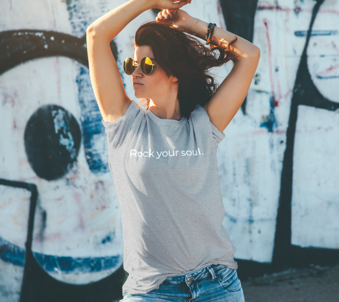 ROCK YOUR SOUL Unisex T (white ink) preview #4