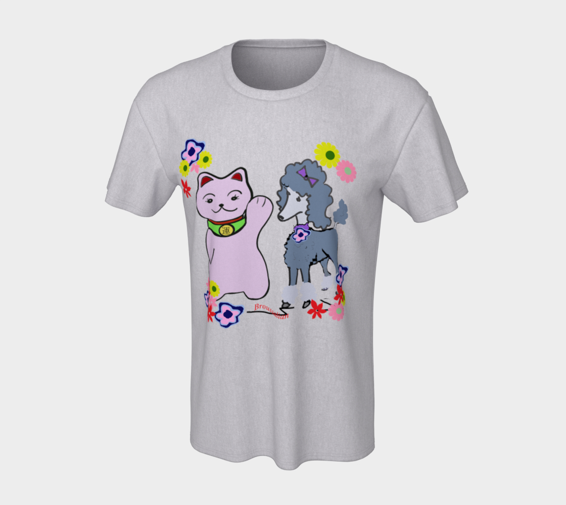 Silver Poodle Lucky Tee with Maneki preview #7
