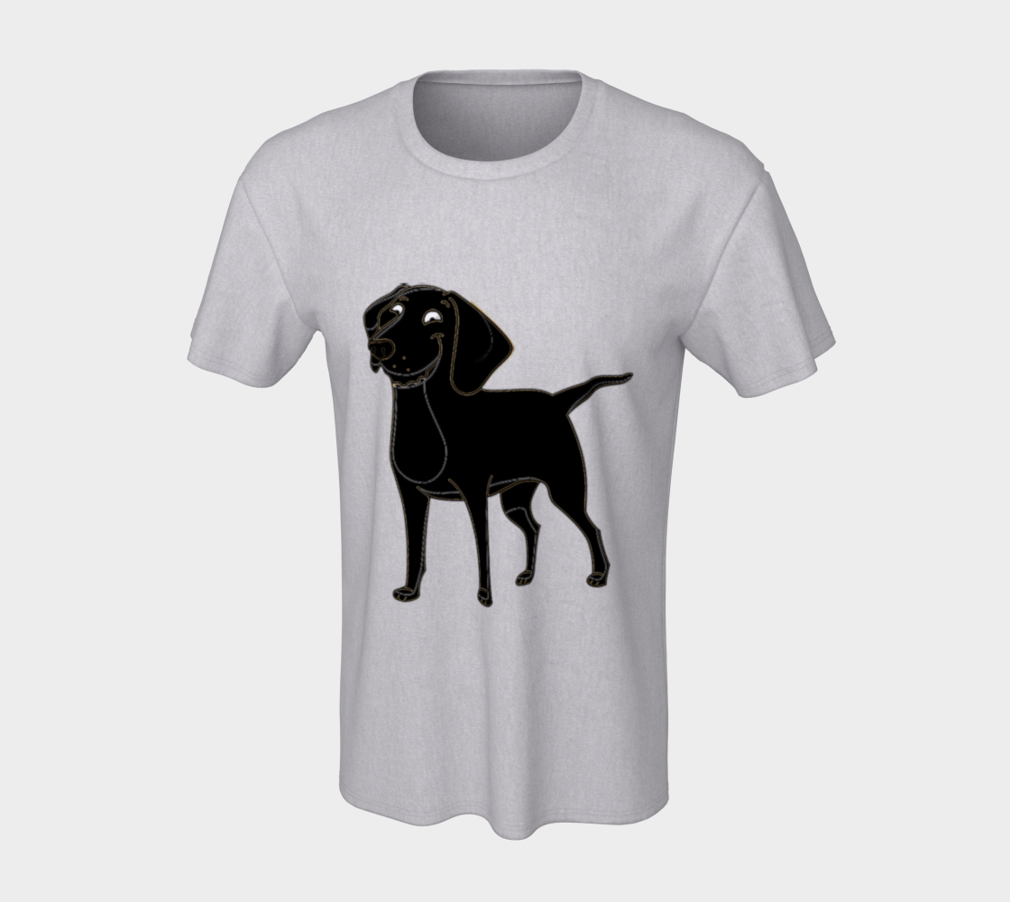 Labrador Retriever Black Cartoon Tee preview #7