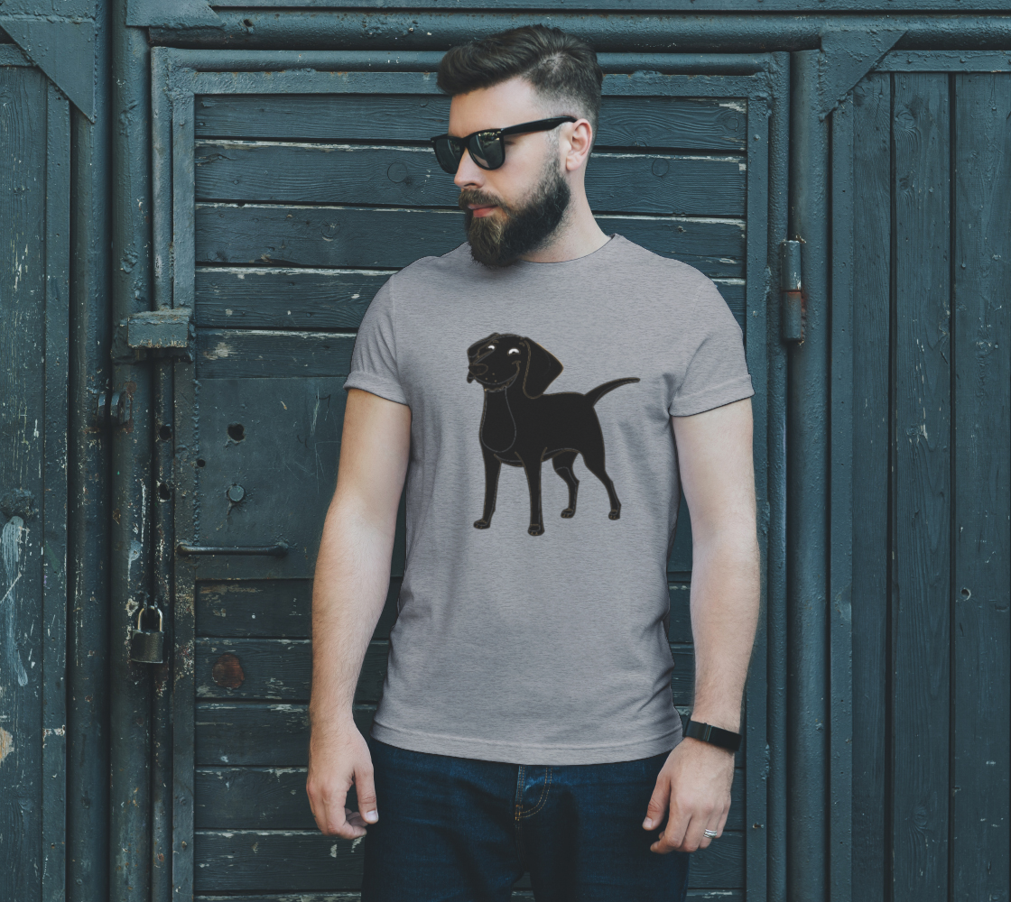Labrador Retriever Black Cartoon Tee preview #2