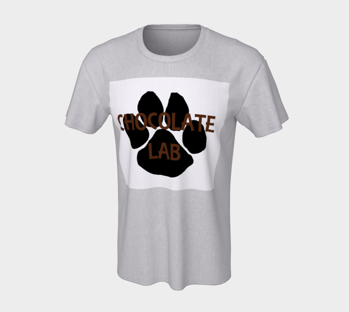 Labrador Retriever chocolate name paw unisex tee preview #7
