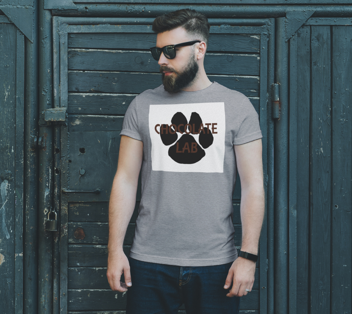 Labrador Retriever chocolate name paw unisex tee preview #2