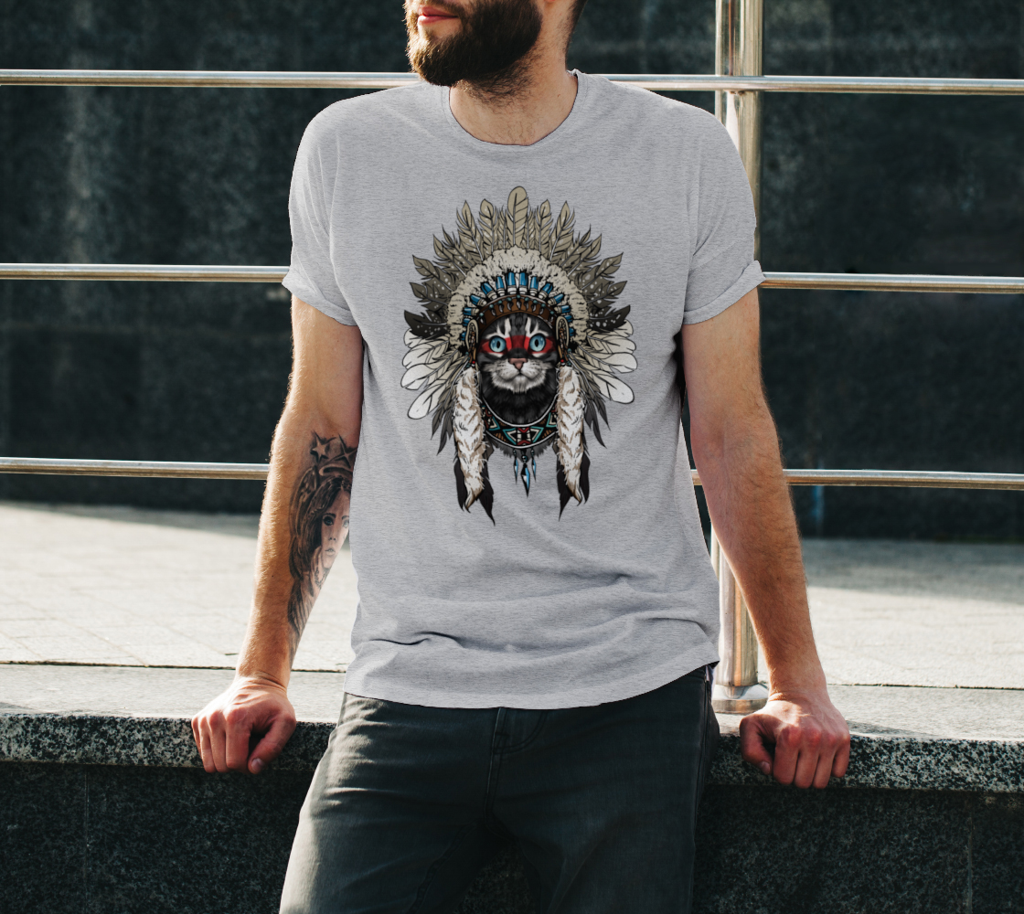Сat in Indian warbonnet preview #3