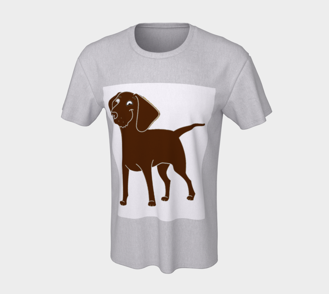 Labrador Retriever chocolate cartoon unisex tee preview #7