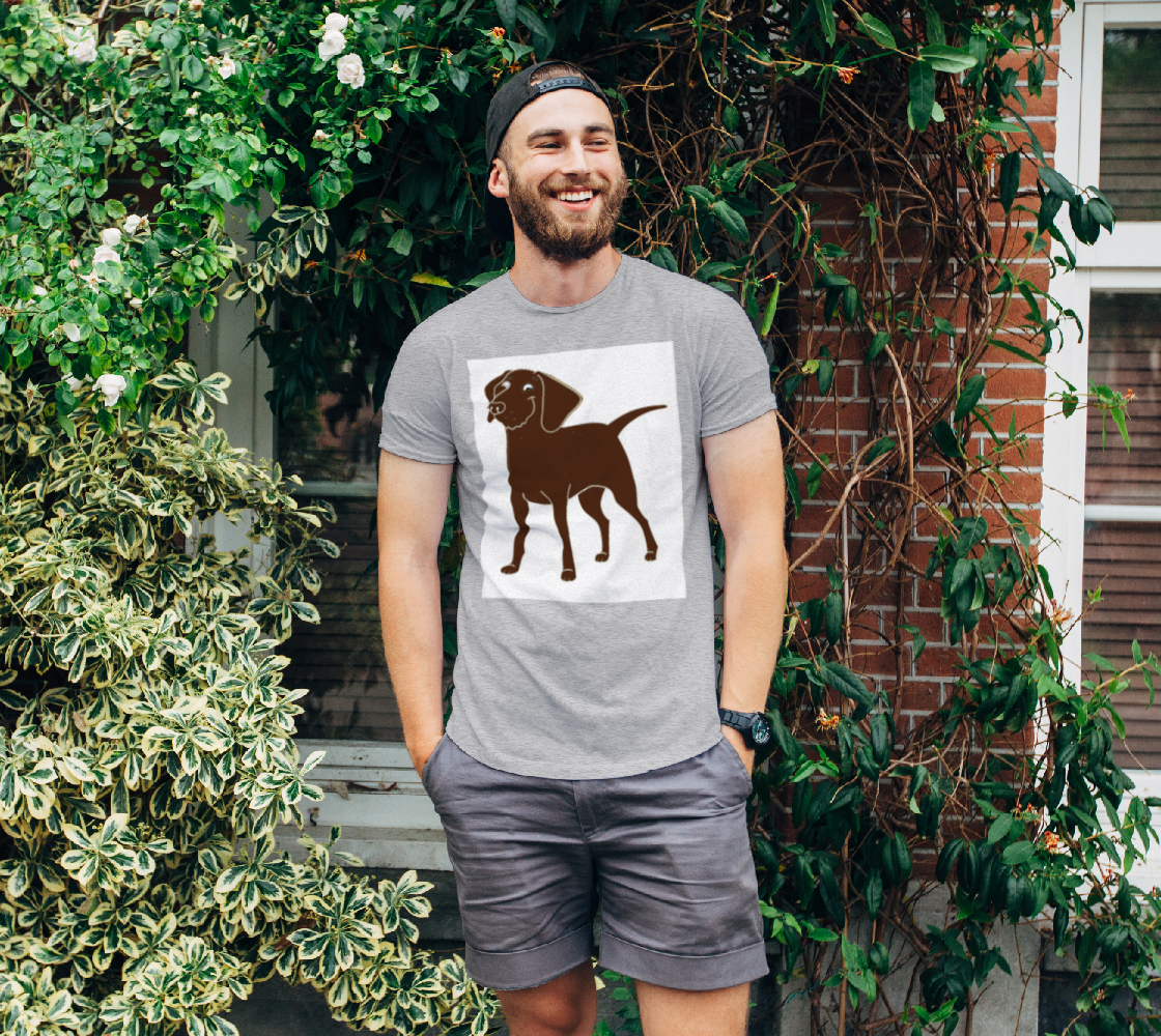 Labrador Retriever chocolate cartoon unisex tee preview #1