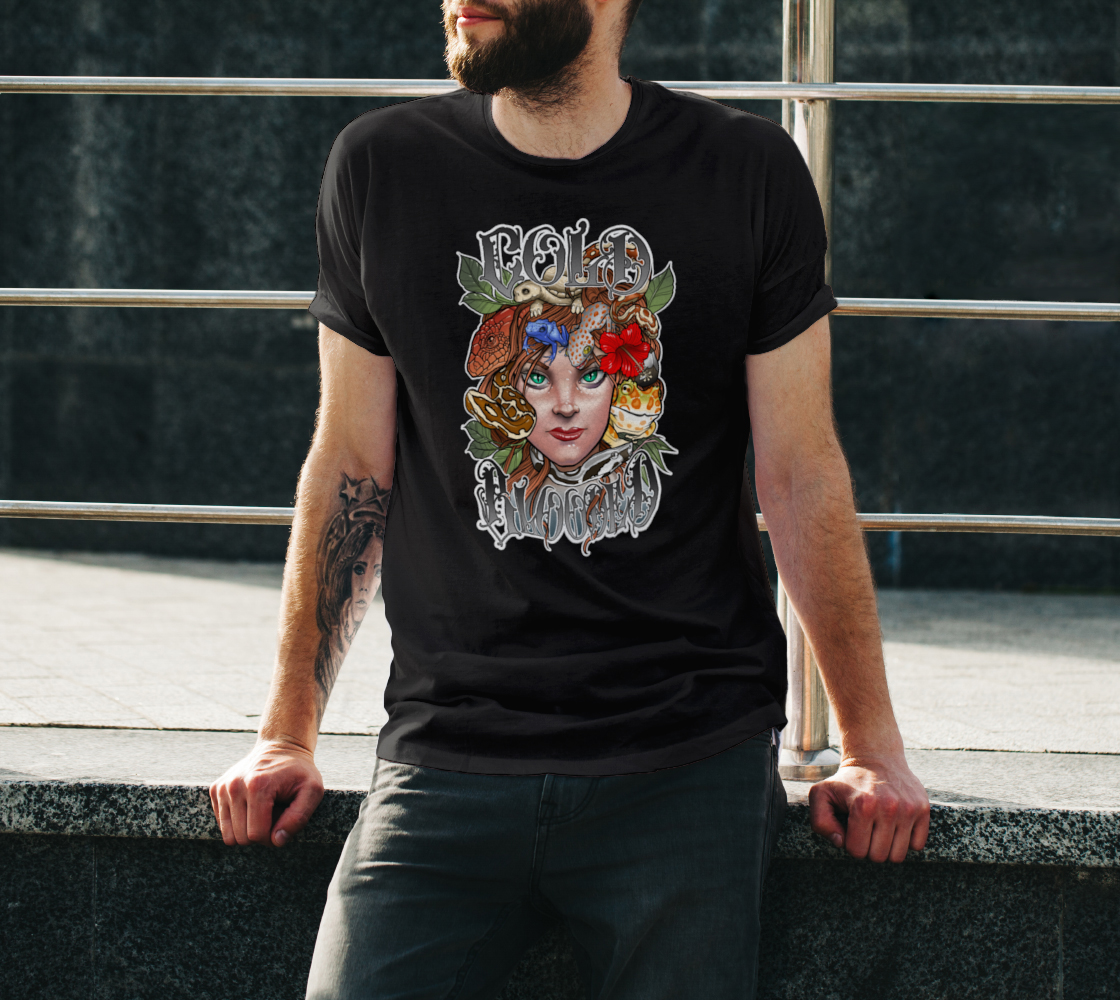 Cold Blooded Tattoo Design Unisex T-Shirt preview #3