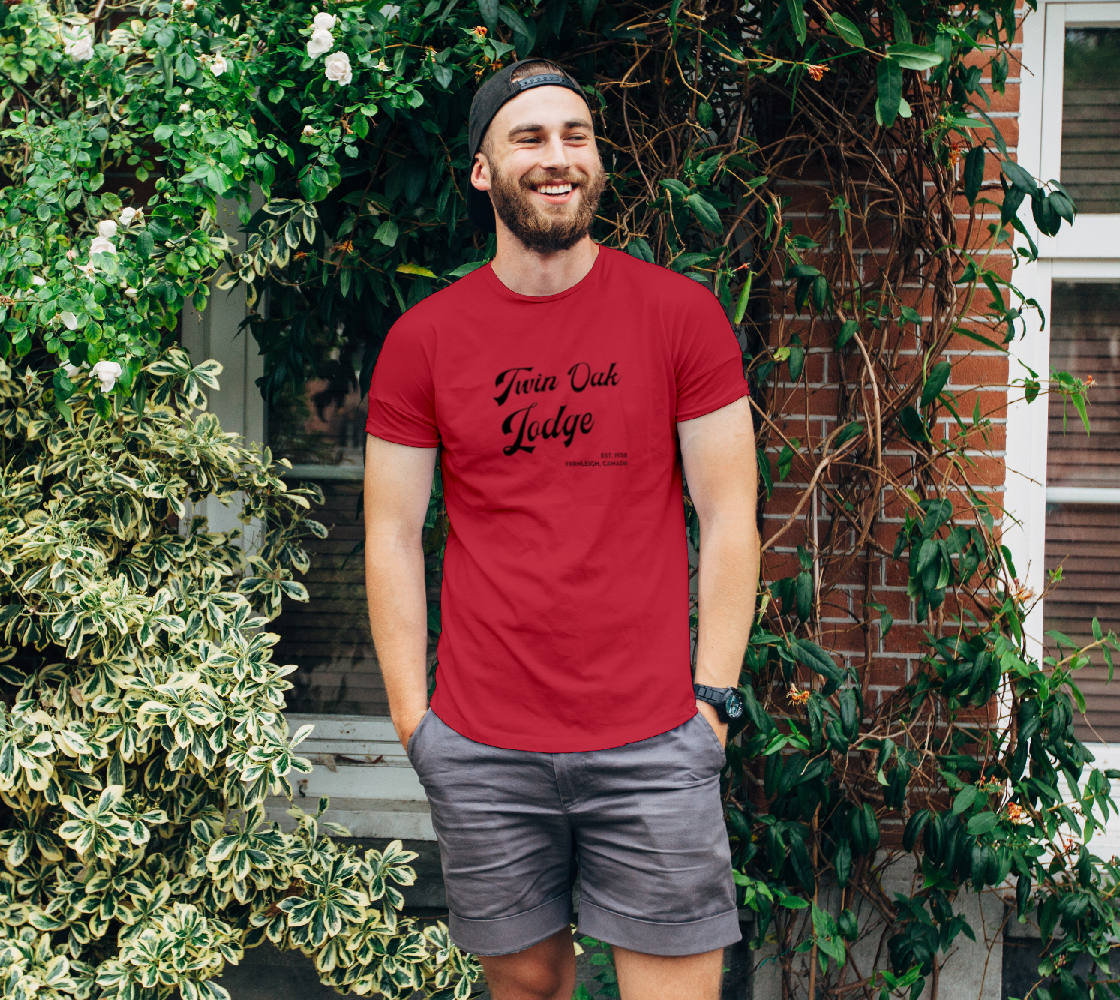 Twin Oak Lodge Classic Tee BK Text 3D preview