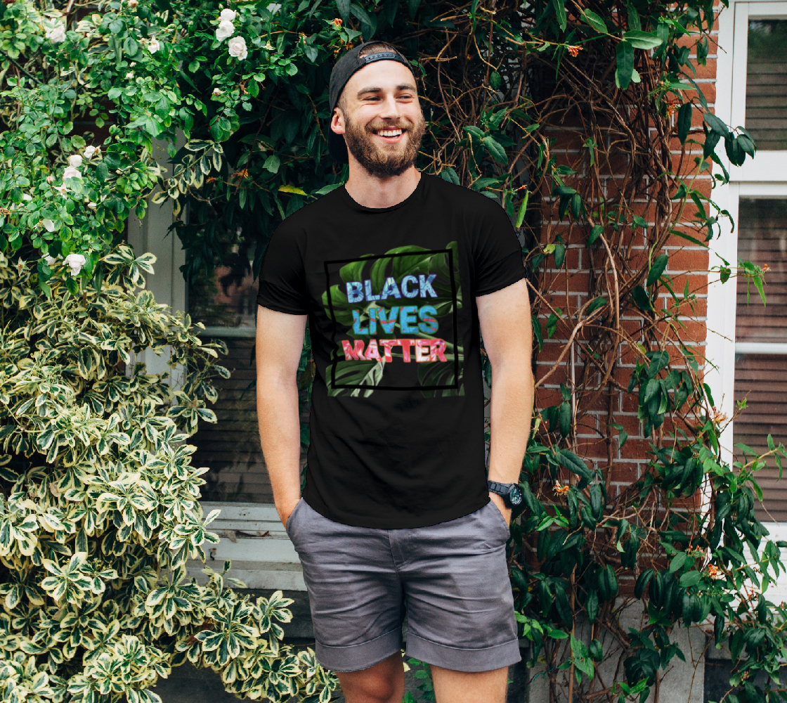 Black Lives Matter Tropical Tee Black preview