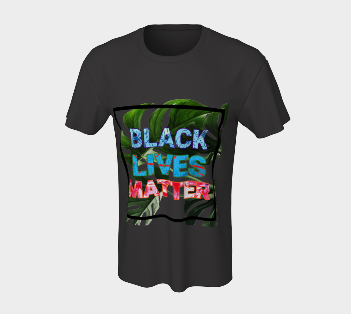 Black Lives Matter Tropical Tee Charcoal Miniature #8