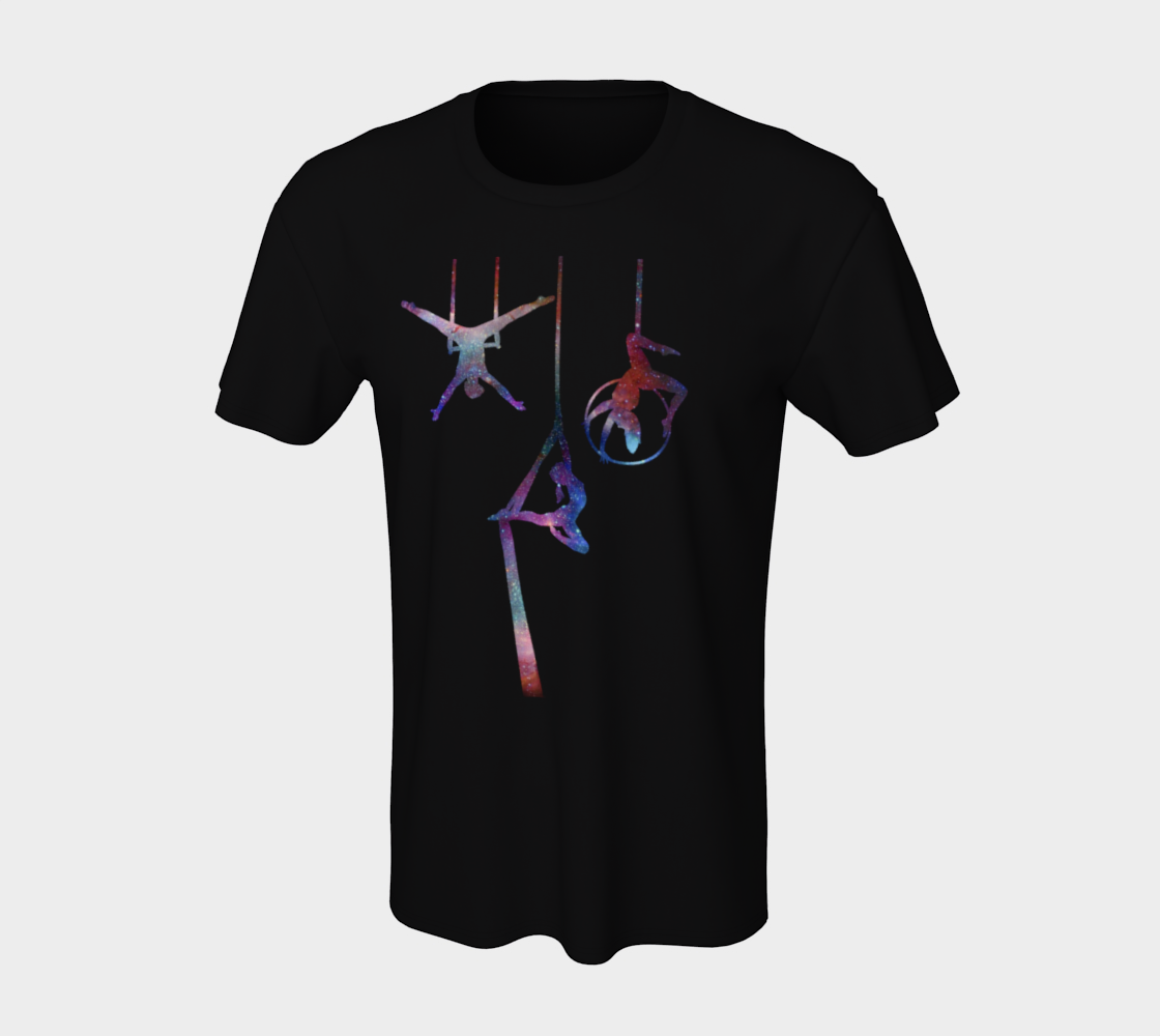 Aerial Stars Unisex T-Shirt - Cosmic Galaxy Circus Silks Hoop Trapeze Lyra Cloud Swing  thumbnail #8