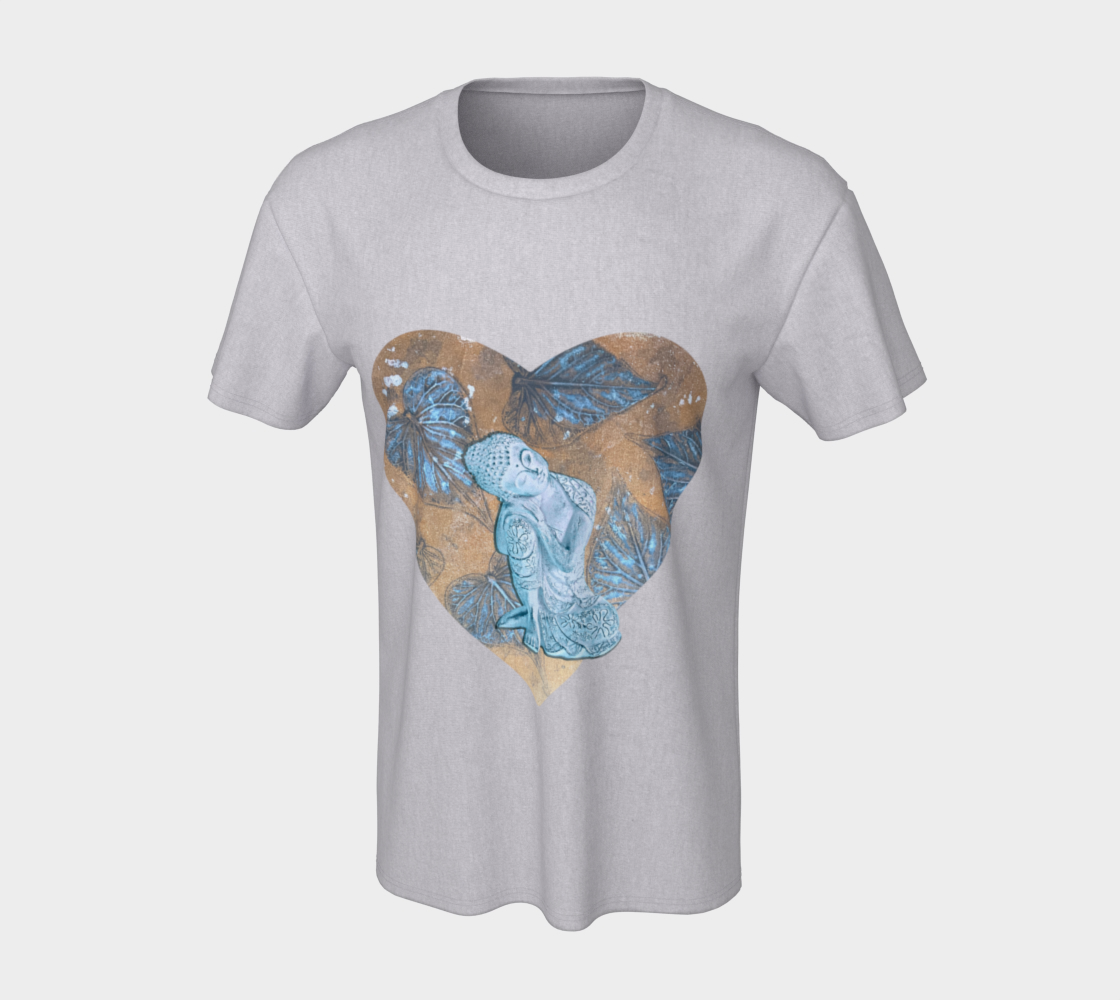 Blue Buddha & Leaf Heart Unisex T preview #7