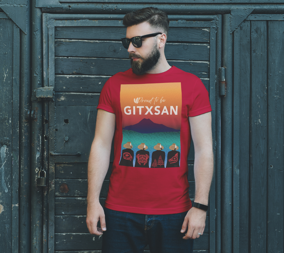 Proud to be Gitxsan - Red Tshirt preview #2