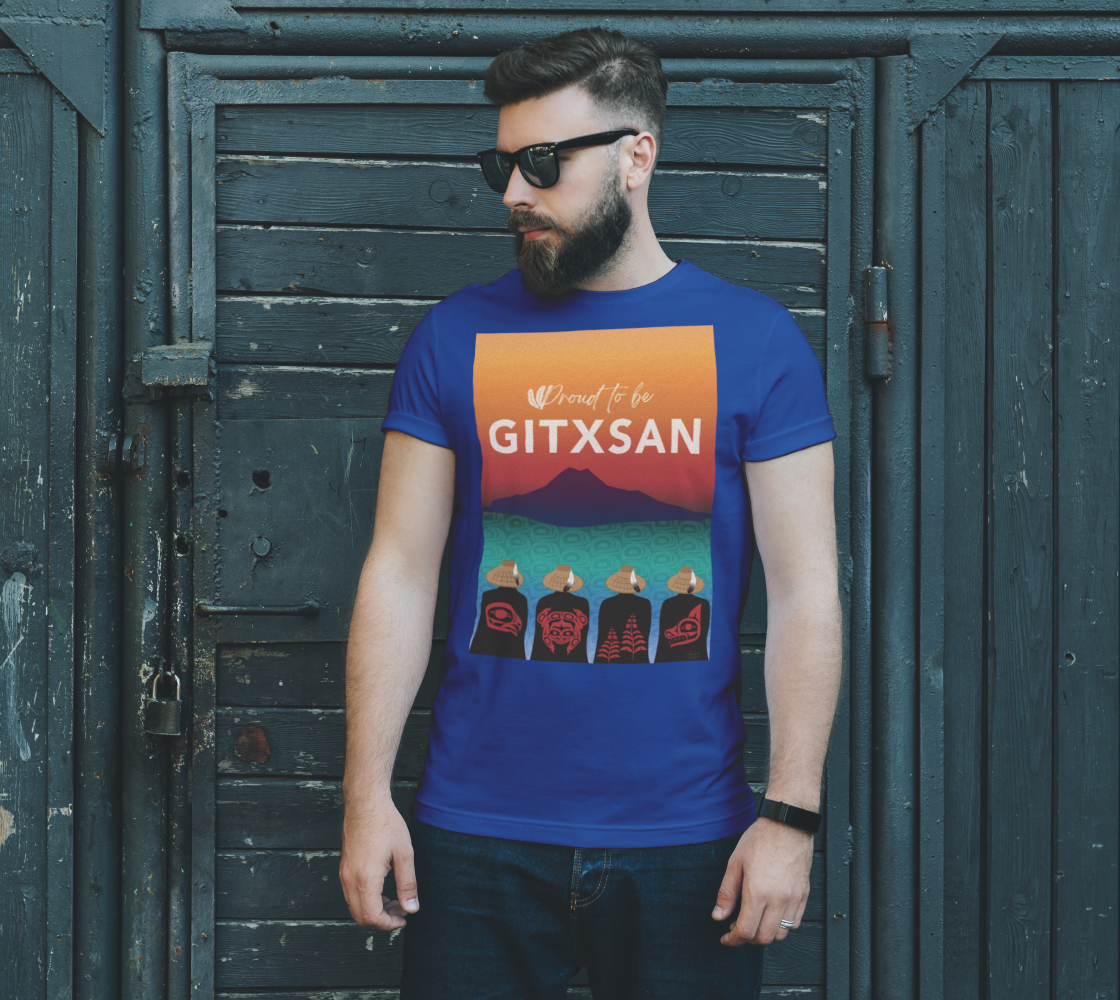 Proud to be Gitxsan - Blue Tshirt Miniature #3