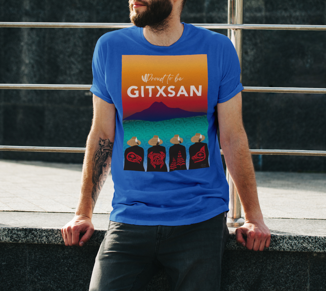 Aperçu de Proud to be Gitxsan - Blue Tshirt #3