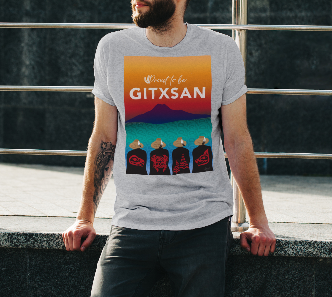 Aperçu de Proud to be Gitxsan - Grey Tshirt #3