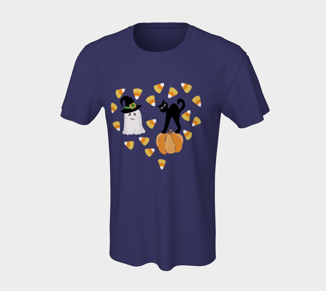 Aperçu de Cute Halloween Heart Black Cat and Pumpkin Ghost Witch Hat #7