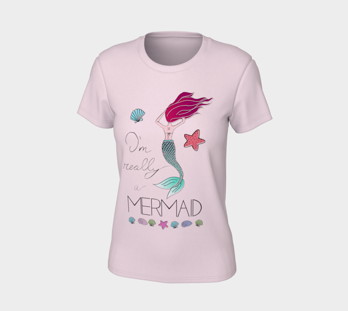 I'm Really a Mermaid Women's Tee Miniature #8