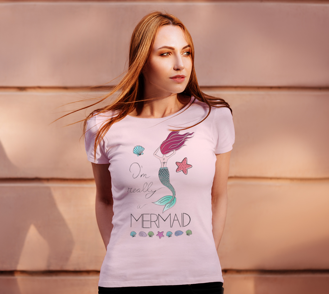 Aperçu de I'm Really a Mermaid Women's Tee #4