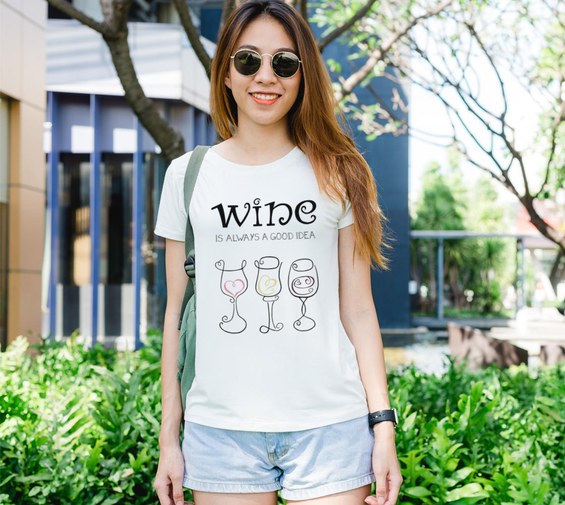 Aperçu de Wine is Always a Good Idea Women's Tee #1
