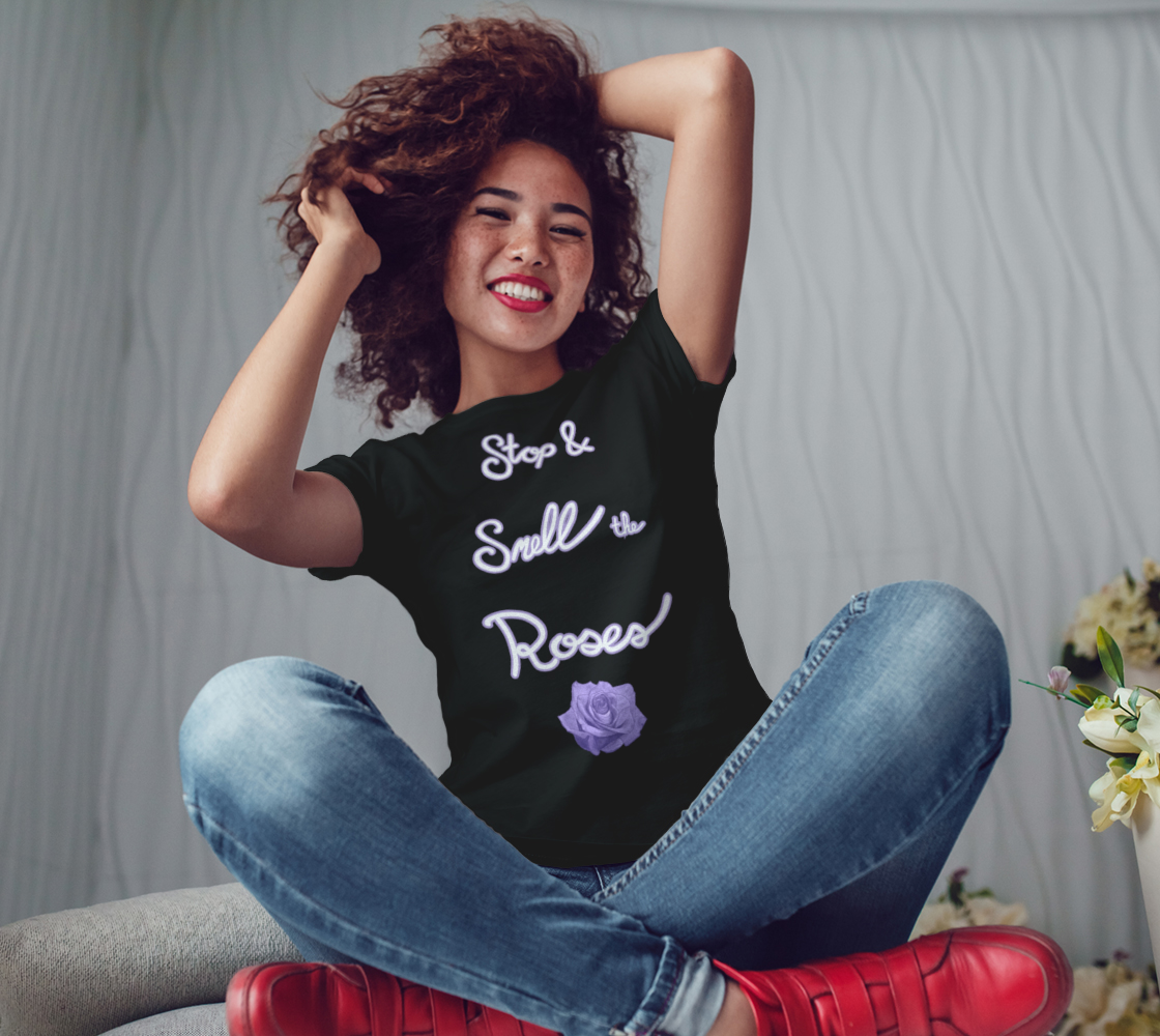 Aperçu de Stop & Smell the Roses Women's Tee #3