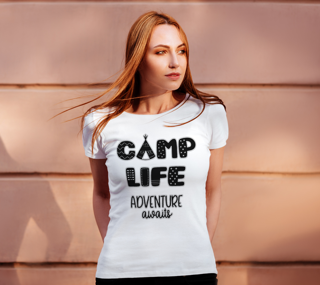 Camp Life Adventure Awaits Women's T-Shirt preview #4