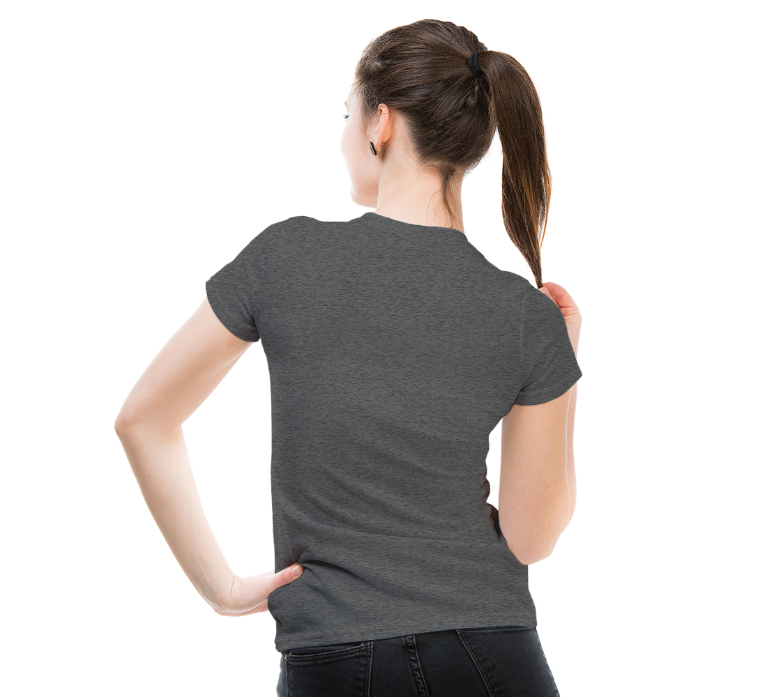 Grey and white swirls doodles Yin Yang Women's Tee preview #5
