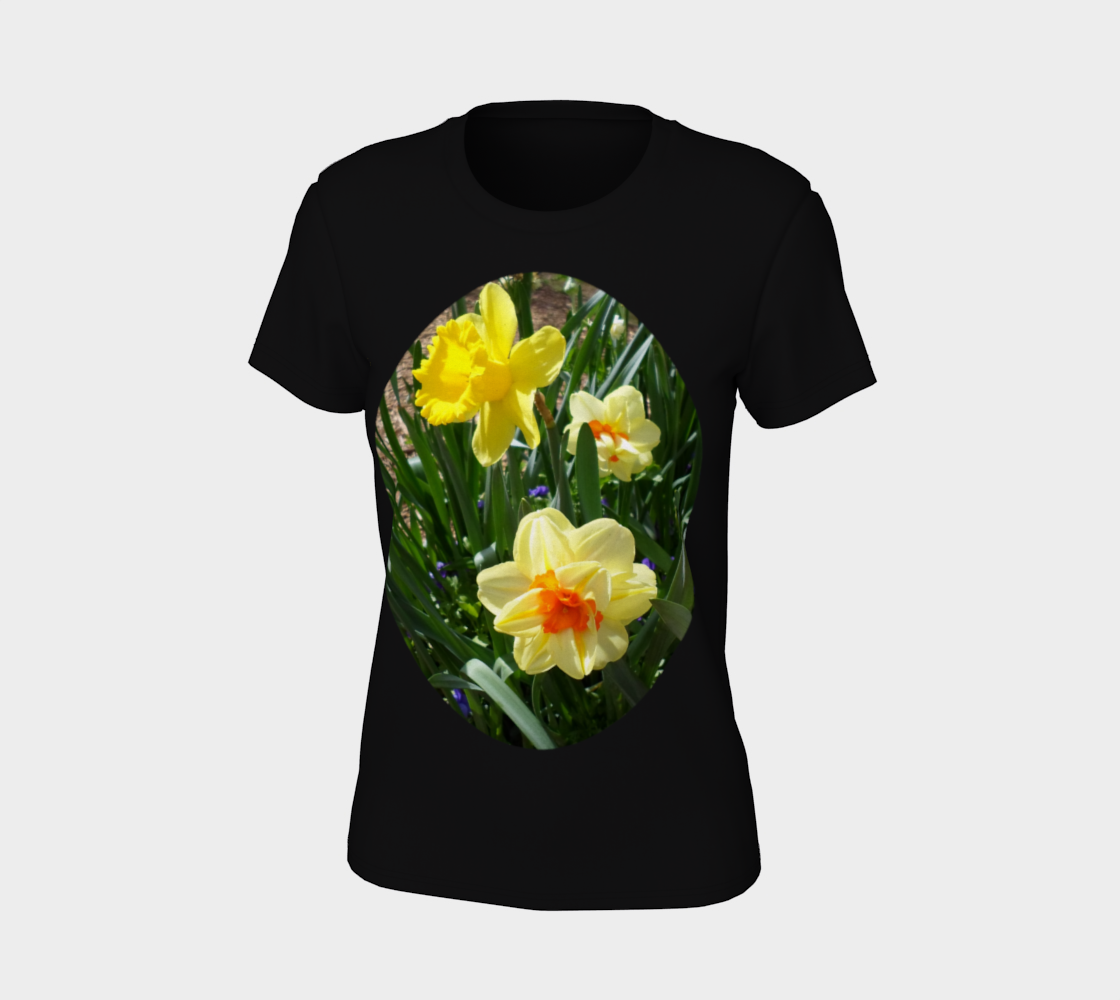 Yellow Daffodil Flower Womens Tee thumbnail #8