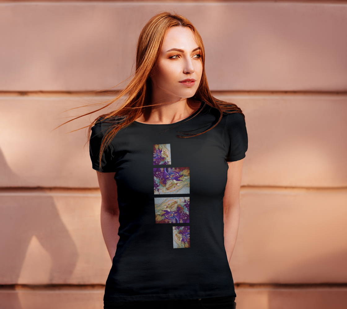 Aperçu de Purple Fire Bella Tshirt #4