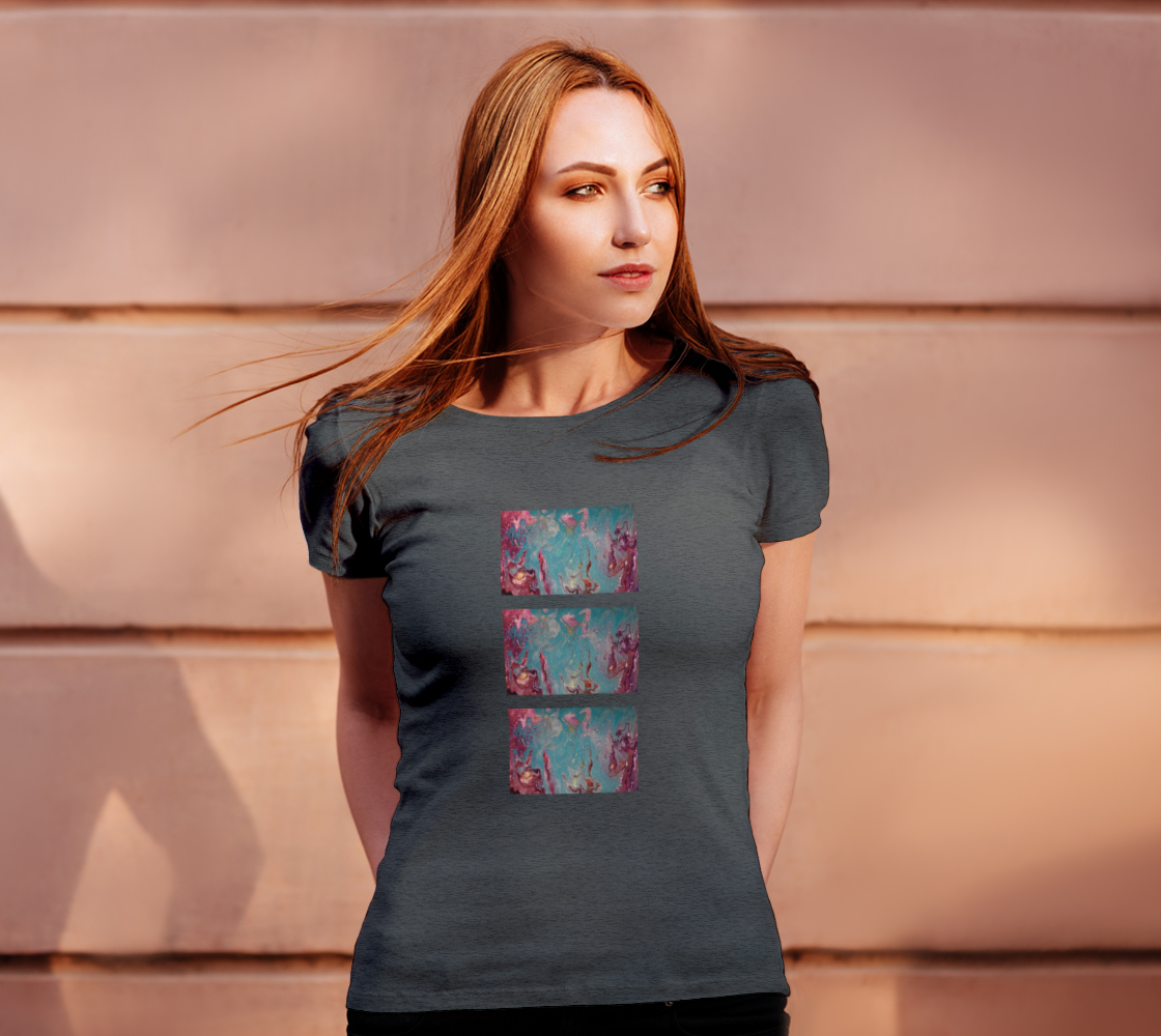 Aperçu de Magic Teal Bella Tshirt #4