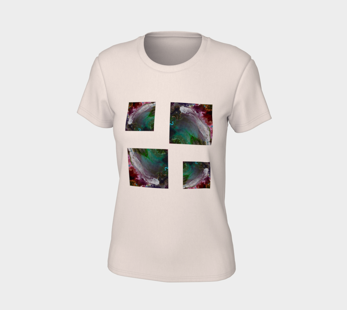 Aperçu de Green to Red Sea Bella Tshirt #7